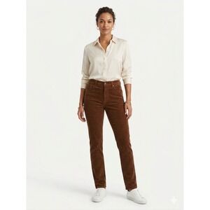 American Eagle Boho Indie Super Stretch Corduroy Brown High Rise 12 X-Long